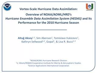 1 NOAA/AOML Hurricane Research Division