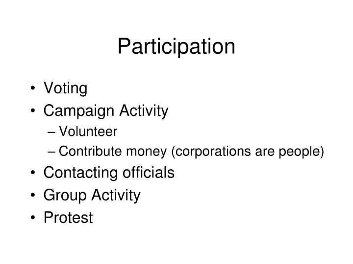 participation