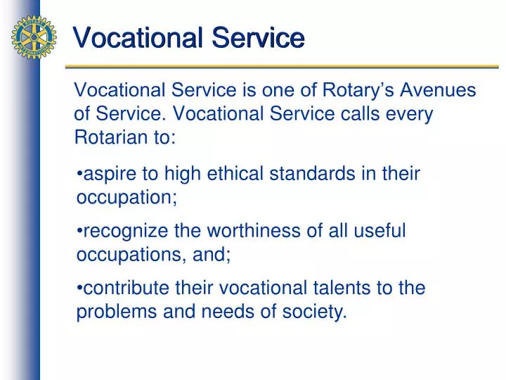 vocational service
