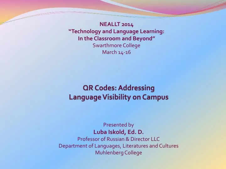 qr codes addressing language visibility on campus