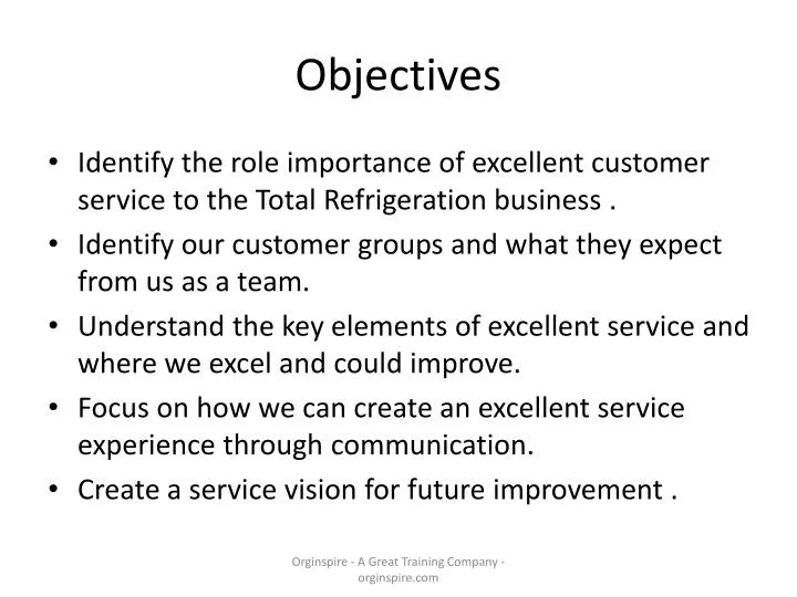 objectives