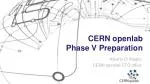 CERN openlab Phase V Preparation - slide 1
