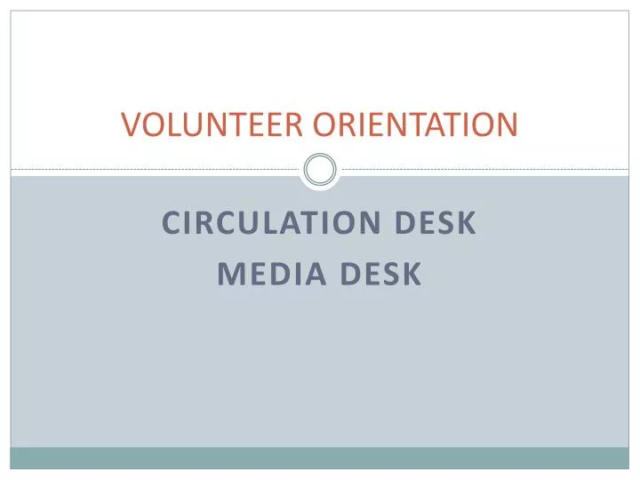 volunteer orientation