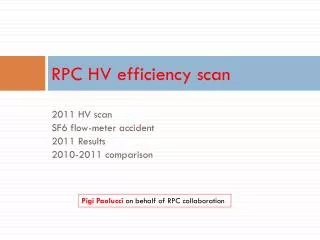 RPC HV efficiency scan