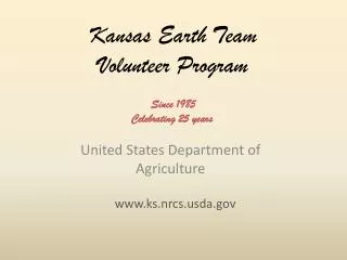 Kansas Earth Team Volunteer Program