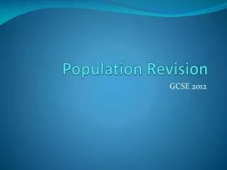 Population Revision