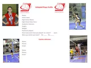 Volleyball Player Profile