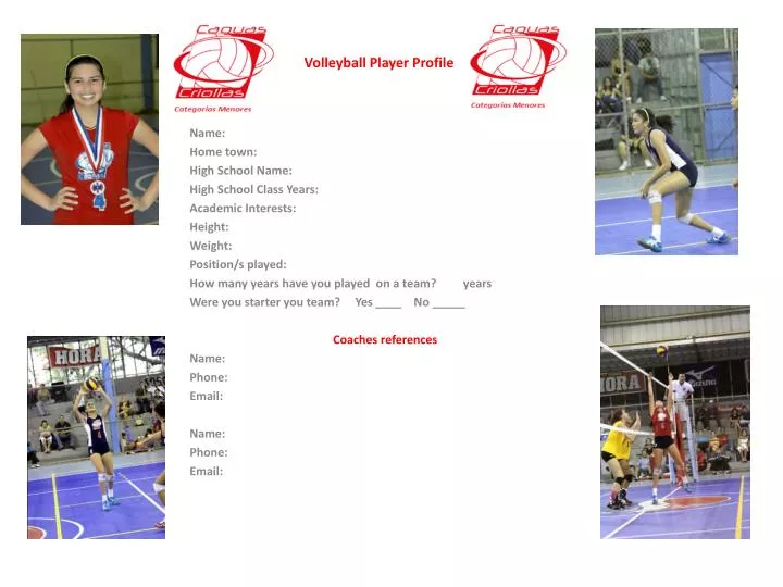 volleyball player profile
