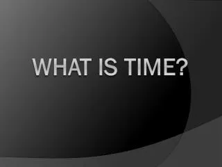 What is TIME?