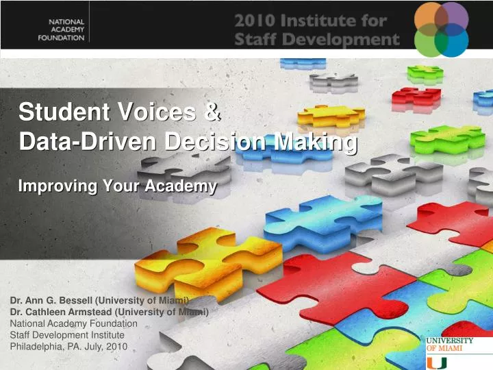 student voices data driven decision making