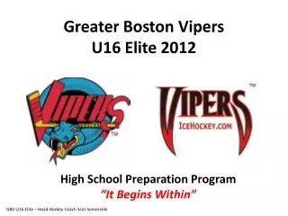 Greater Boston Vipers U16 Elite 2012