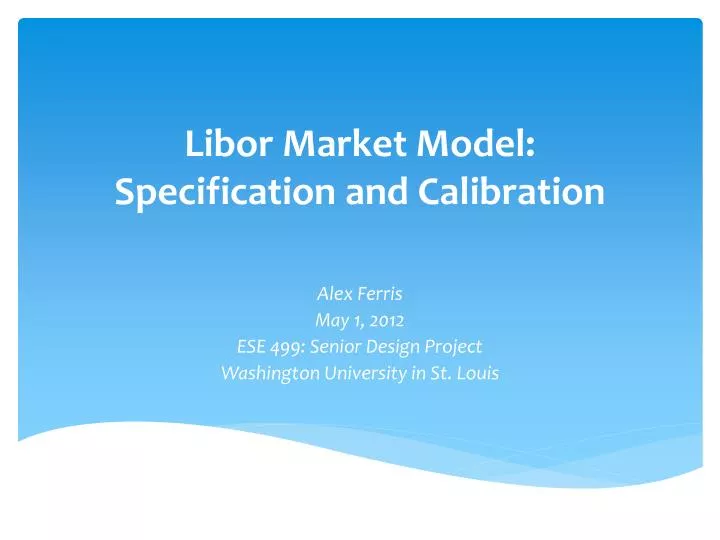 libor market model specification and calibration