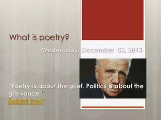 What is poetry?