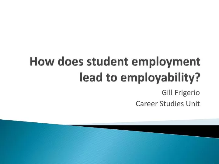 how does student employment lead to employability