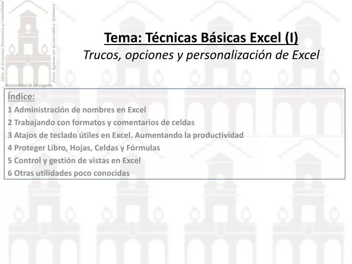 tema t cnicas b sicas excel i trucos opciones y personalizaci n de excel