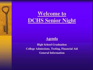 Welcome to DCHS Senior Night