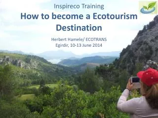 Inspireco Training How to become a Ecotourism Destination