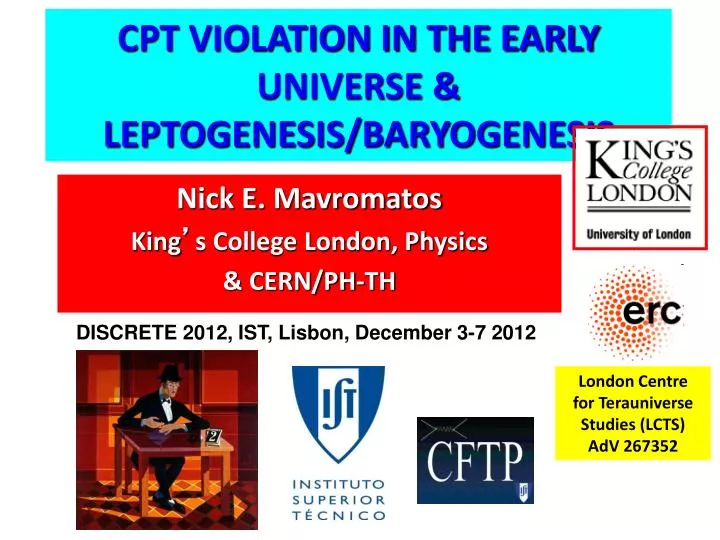 cpt violation in the early universe leptogenesis baryogenesis