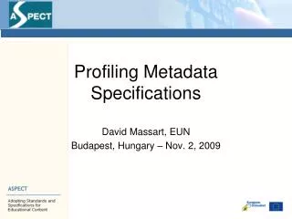 Profiling Metadata Specifications