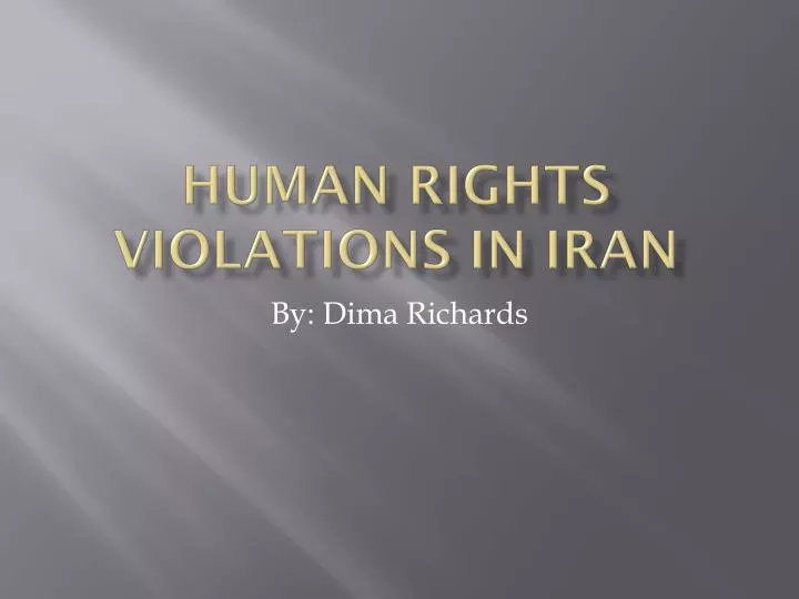 human rights violations in iran
