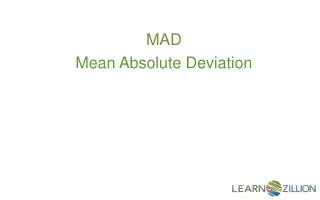 MAD Mean Absolute Deviation