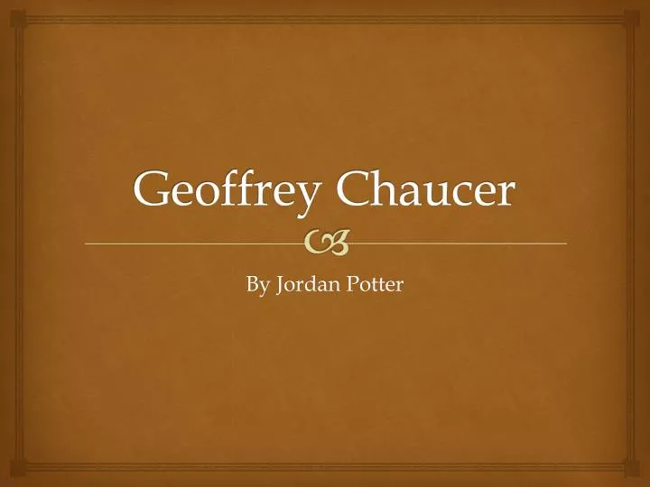 geoffrey chaucer