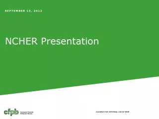 NCHER Presentation