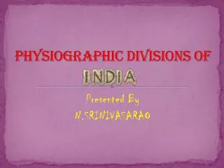 P hysiographic divisions of