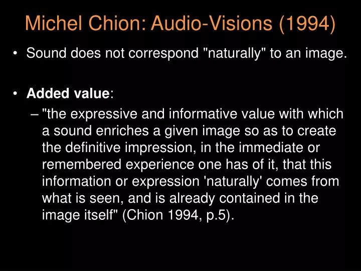 michel chion audio visions 1994