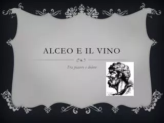 alceo e il vino