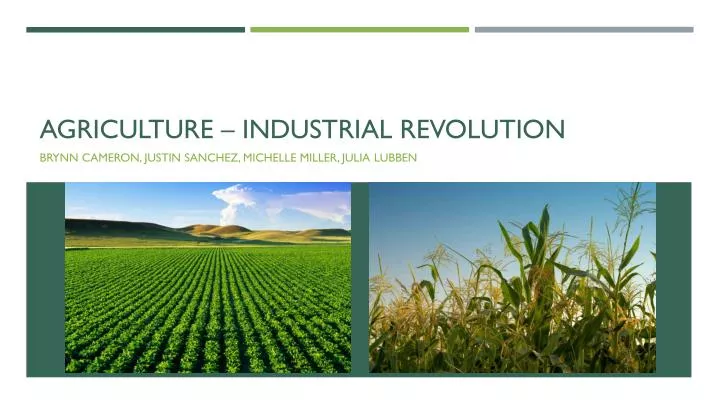 agriculture industrial revolution