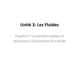 unit 3 les fluides