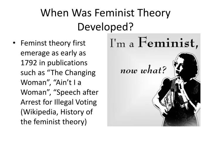 when was feminist theory developed