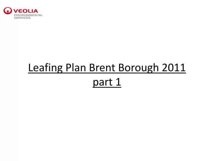leafing plan brent borough 2011 part 1