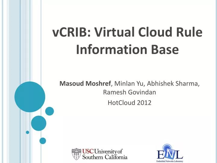 vcrib virtual cloud rule information base