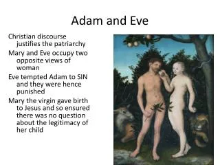 Adam and Eve