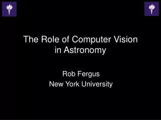 The Role of Computer Vision in Astronomy
