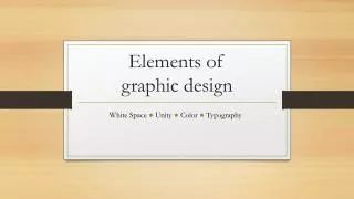 Elements of graphic design