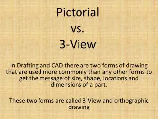 Pictorial vs. 3-View