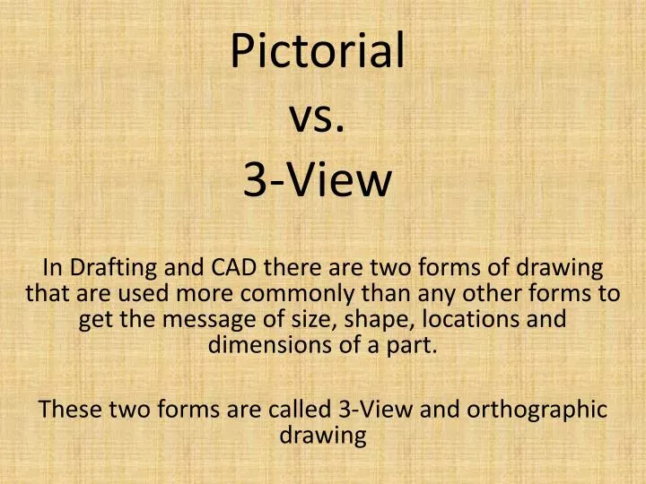 pictorial vs 3 view
