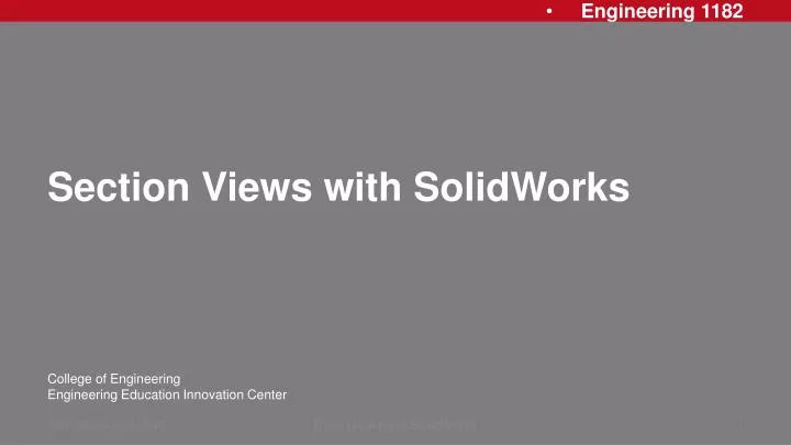 section views with solidworks