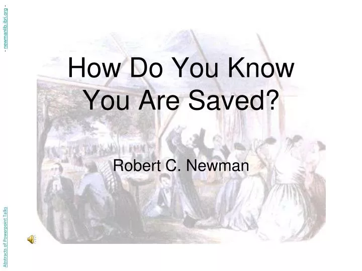 how do you know you are saved