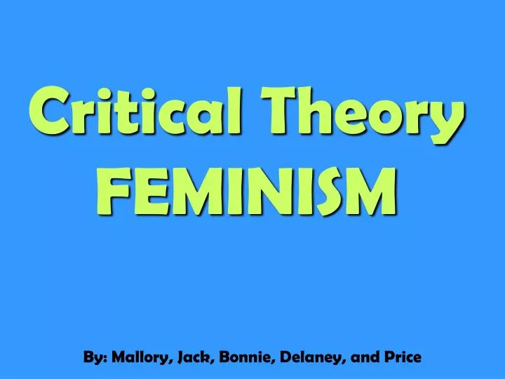 critical theory feminism