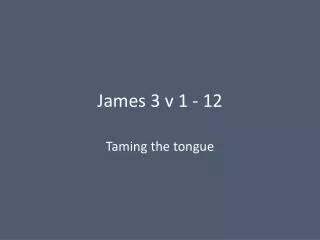 James 3 v 1 - 12
