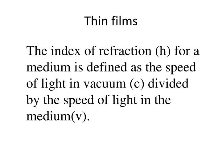 thin films