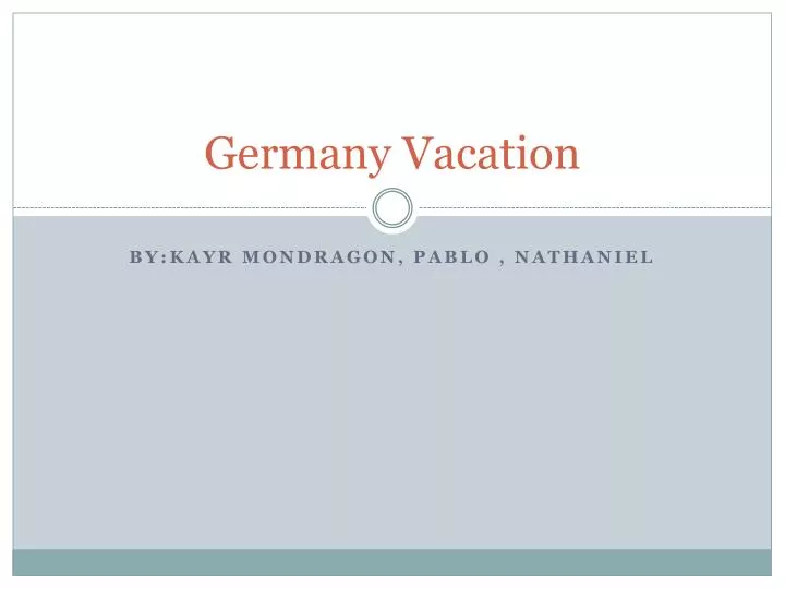germany vacation