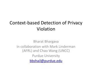 Context-based Detection of Privacy Violation