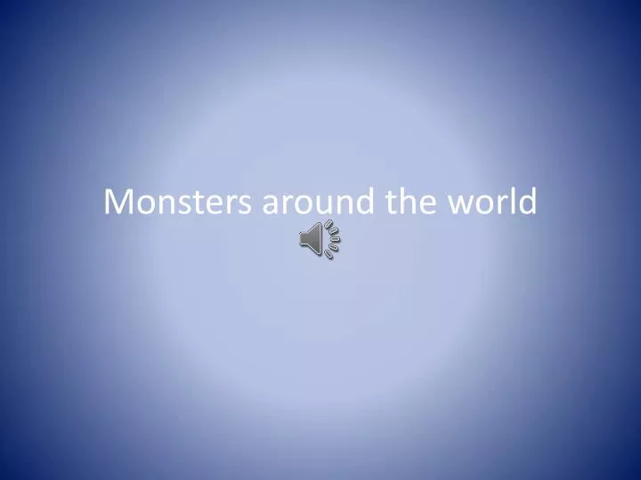 monsters around the world