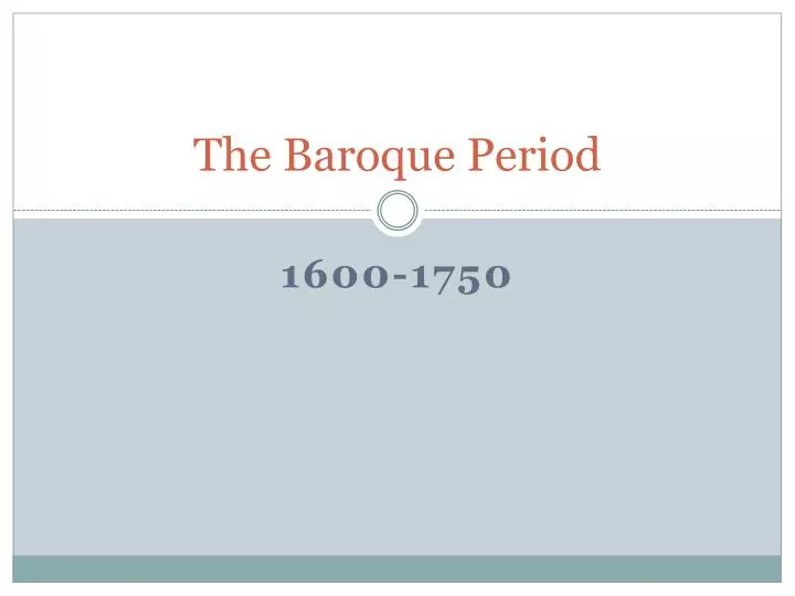 the baroque period