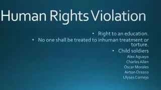 human r ights violation
